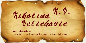 Nikolina Veličković vizit kartica